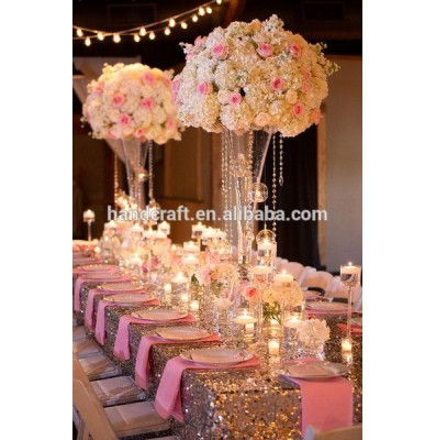 best selling 50cm artificial hanging flower chandelier for wedding and event decoration